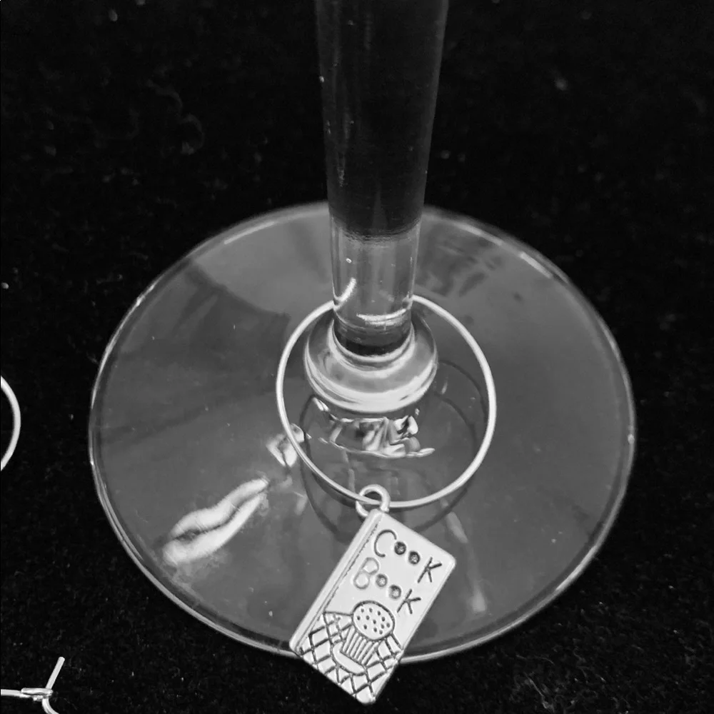 Baking/cooking themed Wine Glass charm tags set of 10